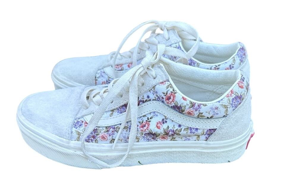 New Vans Old Skool Vintage Floral Print Shoe Size 5.5 women/teens Skater girl